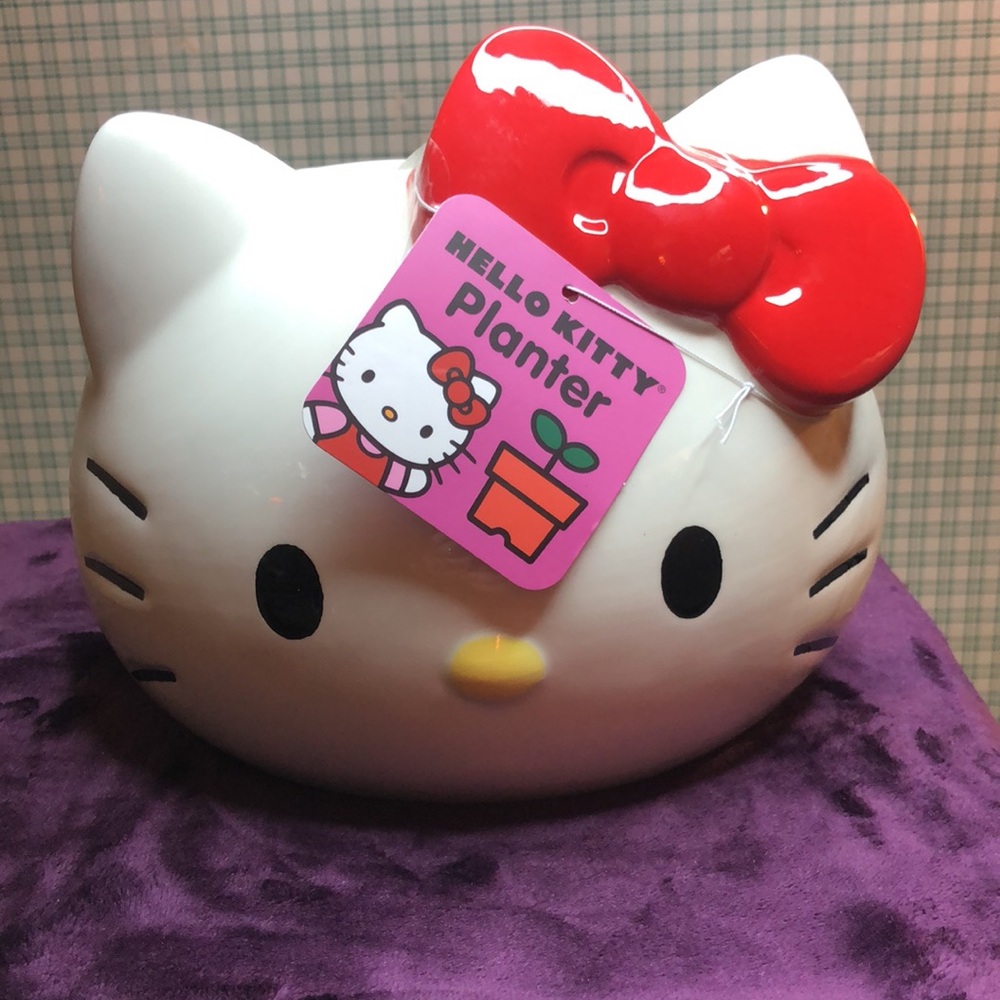 Hello Kitty Hand Painted Planter, 2024 NWT